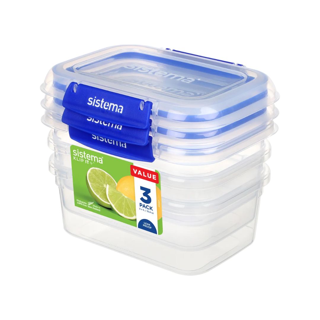 SISTEMA 3 PACK 1 LITRE LUNCH BX (881613)